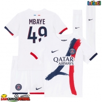 Camisa de Futebol Paris Saint-Germain Ibrahim Mbaye #49 Equipamento Secundário Infantil 2025-26 Manga Curta (+ Calças curtas)